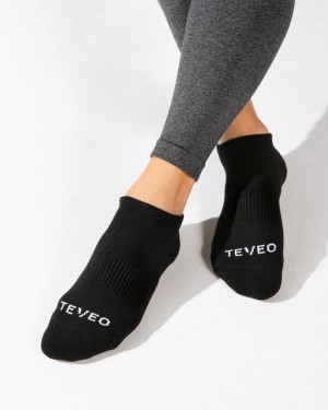 Black Teveo Active (2pcs) Women's Socks | UK-XLJI94013