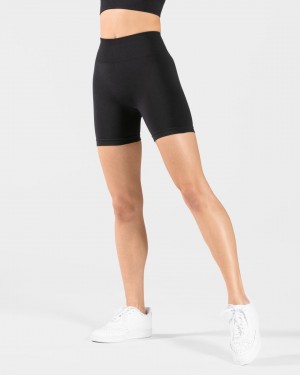 Black Teveo Timeless Scrunch Women's Shorts | UK-HOXP06853