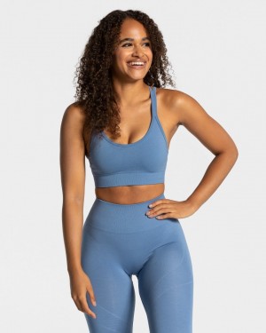 Blue Teveo True Women's Sports Bra | UK-SWCB19048