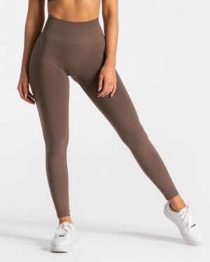 Brown Teveo True Women's Leggings | UK-QTAV92486