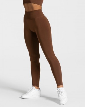 Chocolate Teveo Sensation Women's Leggings | UK-VOIA24637