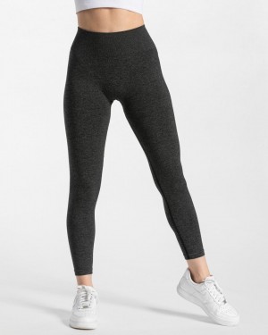 Dark Grey Teveo Timeless Scrunch Women's Leggings | UK-YCQR75130