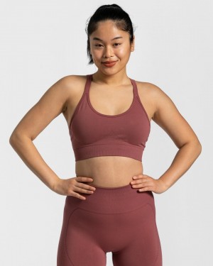 Fuchsia Teveo True Women's Sports Bra | UK-XBTG68079