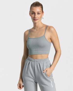 Grey Blue Teveo Sassy Women's Tops | UK-USAR10596