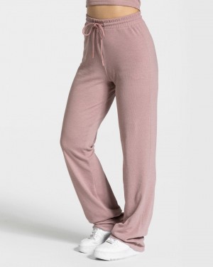 Grey Pink Teveo Lounge Pants Women's Leggings | UK-RNCG30647