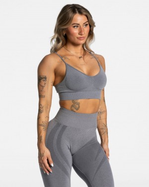 Grey Teveo Evolution V2 Women's Sports Bra | UK-AXQD09483