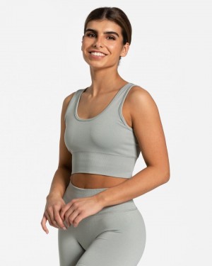 Grey Teveo Sensation Women's Sports Bra | UK-XNMU06298