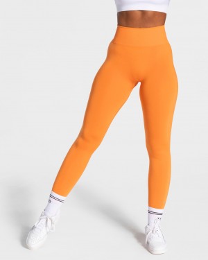 Orange Teveo Classy Women's Leggings | UK-EYPH72169