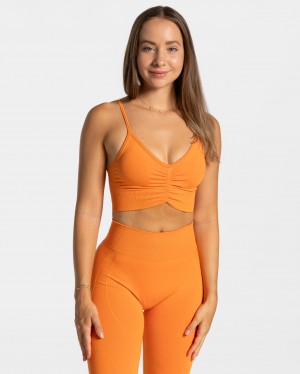 Orange Teveo Focus Women's Sports Bra | UK-PFTG32107