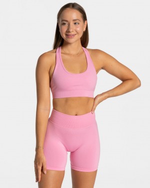 Pink Teveo Everyday Neckholder Women's Sports Bra | UK-RXTJ71568