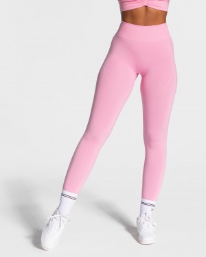 Pink Teveo Focus Scrunch Women's Leggings | UK-OAPZ98053