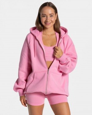 Pink Teveo Statement Oversized Women's Jacket | UK-IDOQ40569