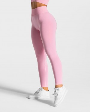 Pink Teveo Statement Scrunch Women's Leggings | UK-PJYX60783