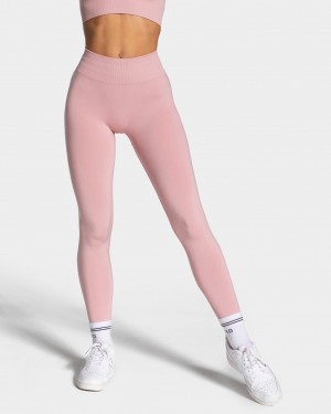 Pink Teveo Timeless Scrunch Women's Leggings | UK-PHYF92681