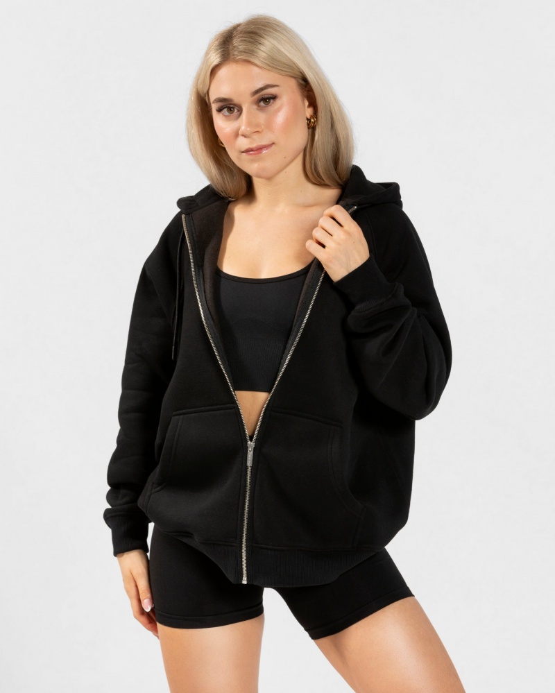 Black Teveo Candy Oversized Women's Jacket | UK-KXPL68439