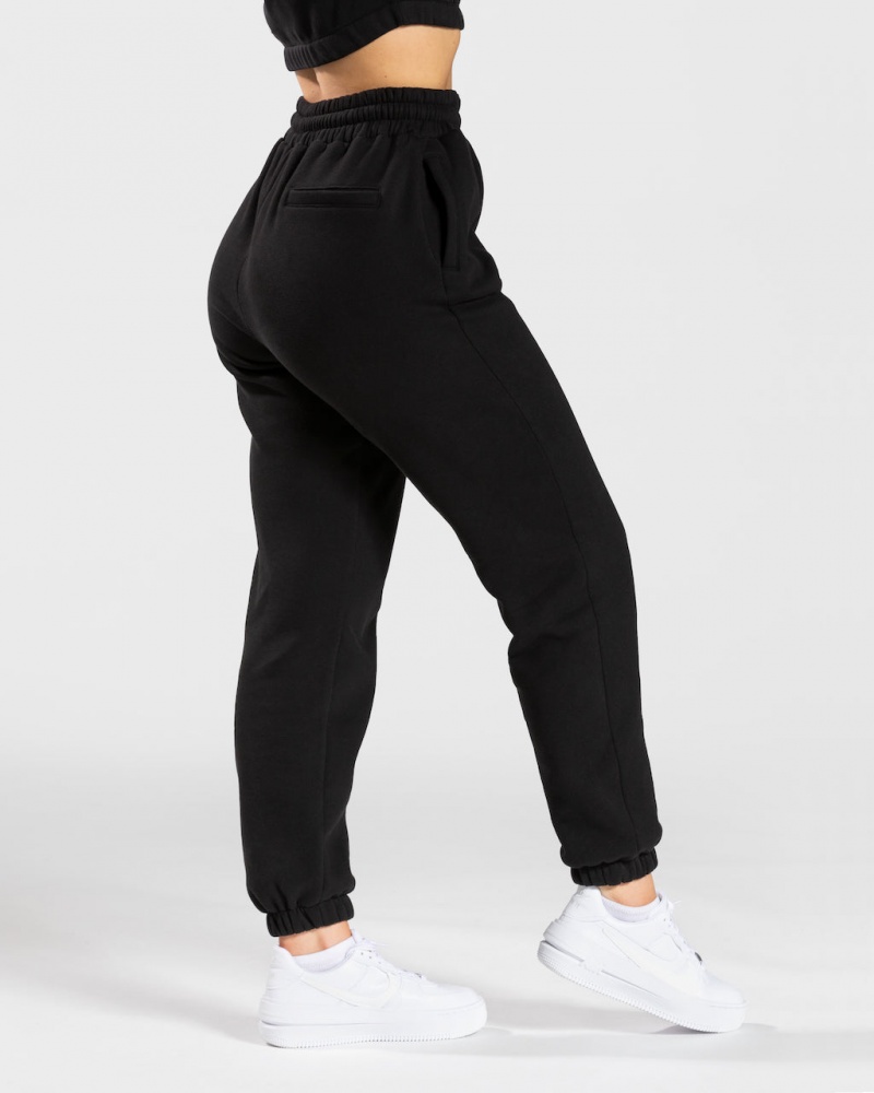 Black Teveo College Oversized Women's Leggings | UK-JWVZ18604