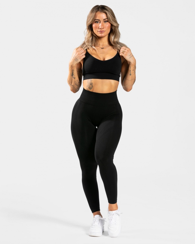 Black Teveo Evolution V2 Women's Leggings | UK-ALMP71924