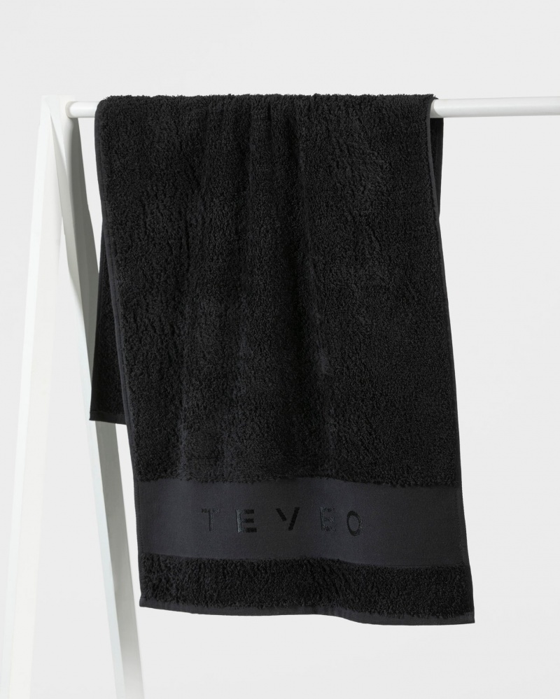 Black Teveo Fitness Women's Towels | UK-LWHK64908