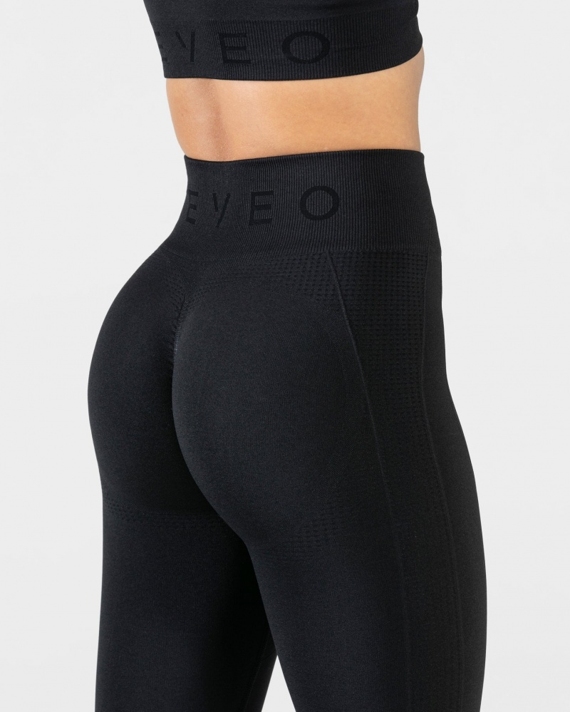 Black Teveo Focus Scrunch Women's Leggings | UK-PFKH95087