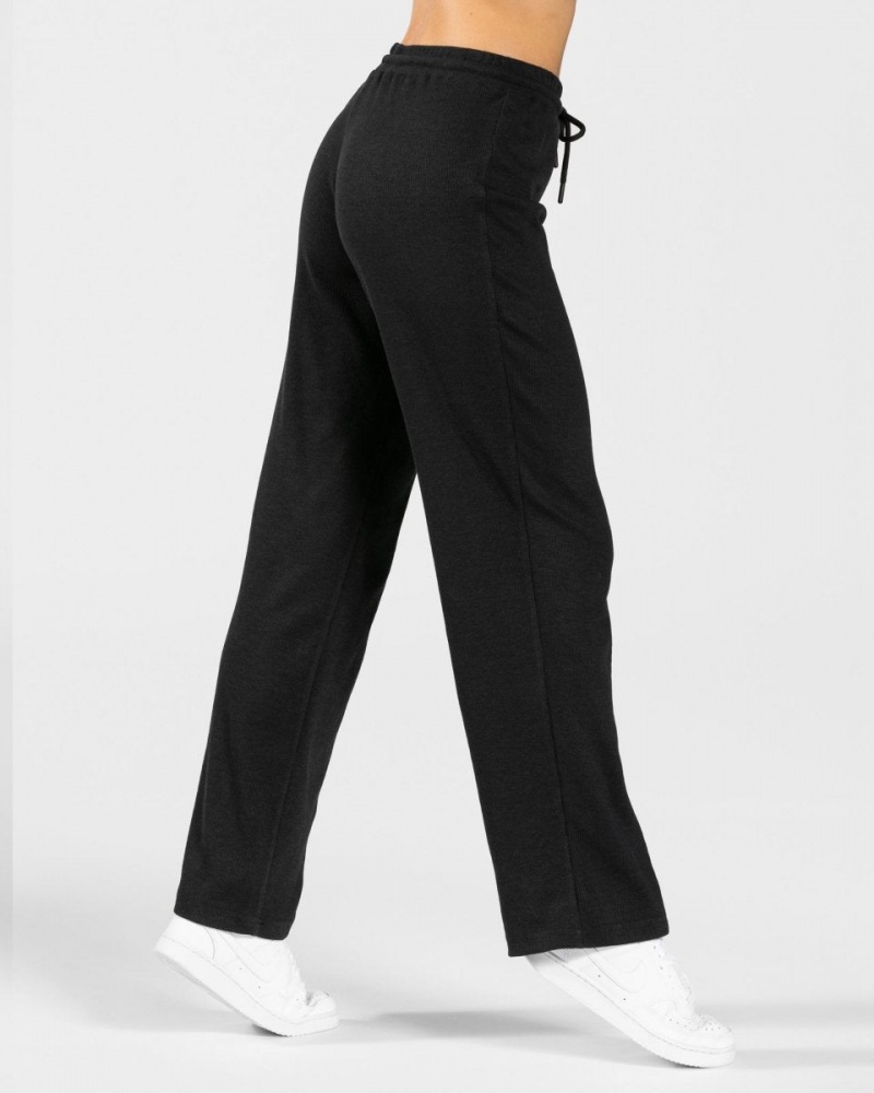 Black Teveo Lounge Pants Women's Leggings | UK-WYZS19652