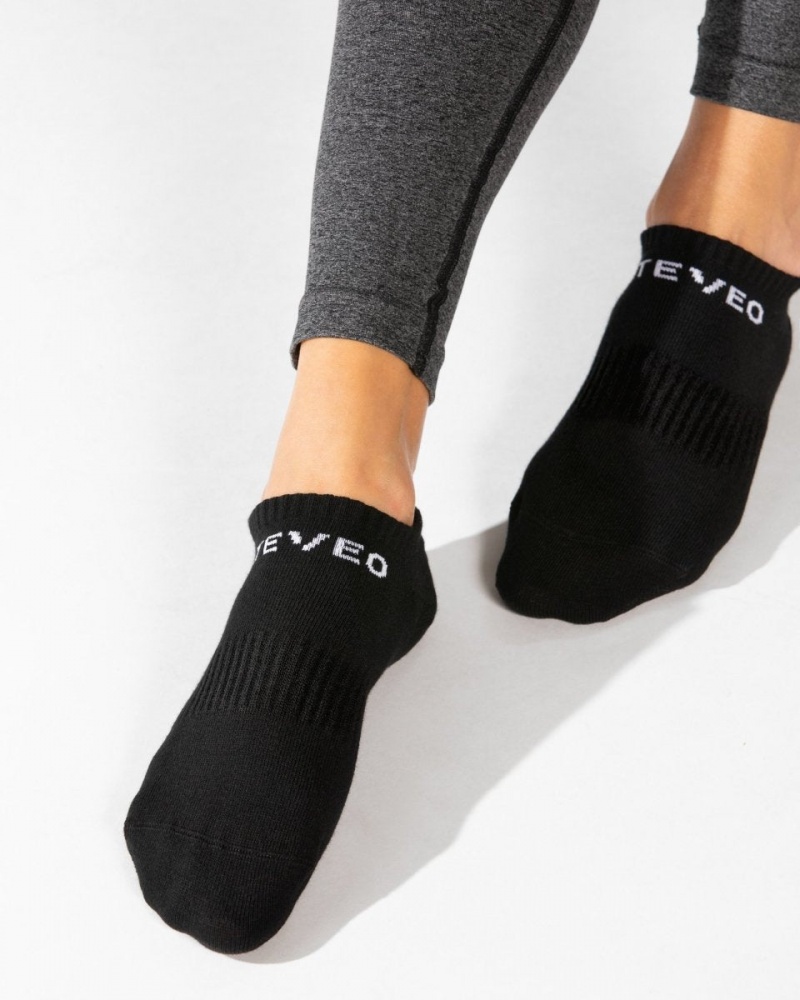 Black Teveo Sport (2pcs) Women's Socks | UK-KWVF80169