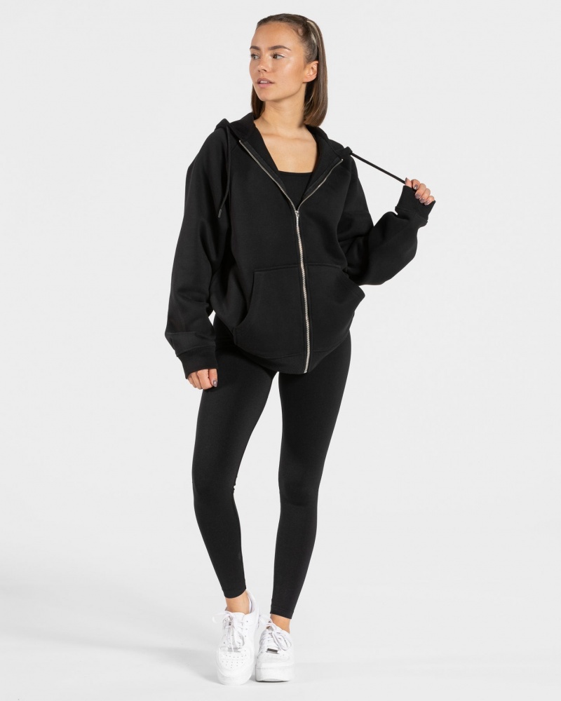 Black Teveo Statement Oversized Women's Jacket | UK-QCFO69710