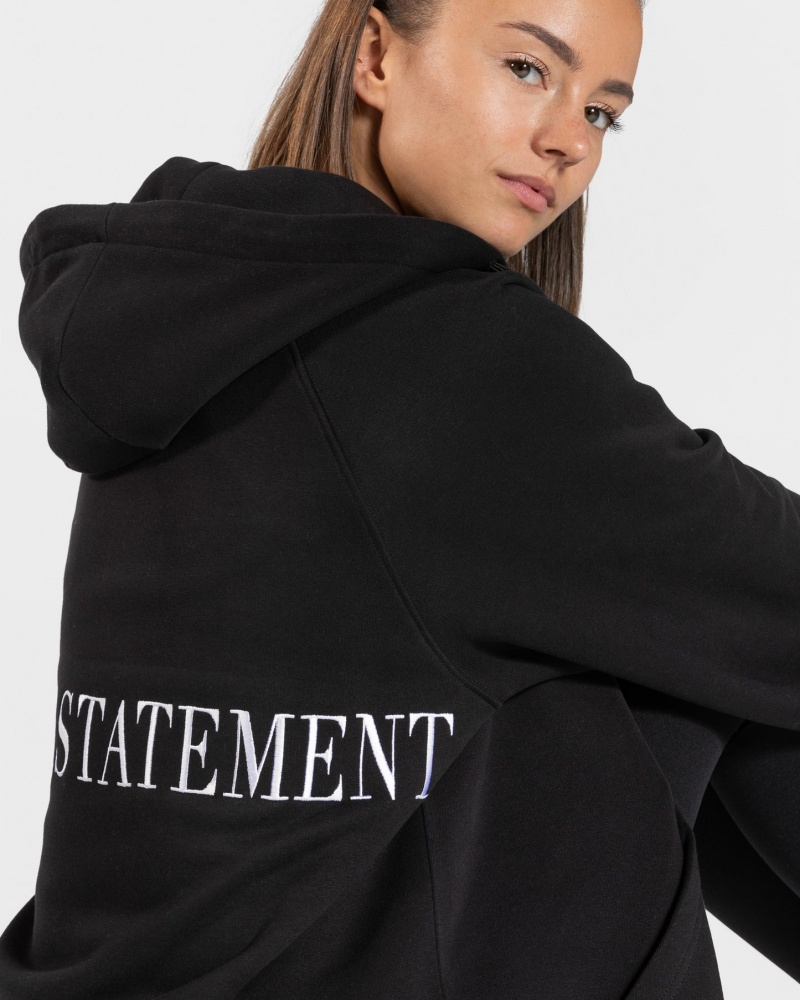 Black Teveo Statement Oversized Women's Jacket | UK-QCFO69710