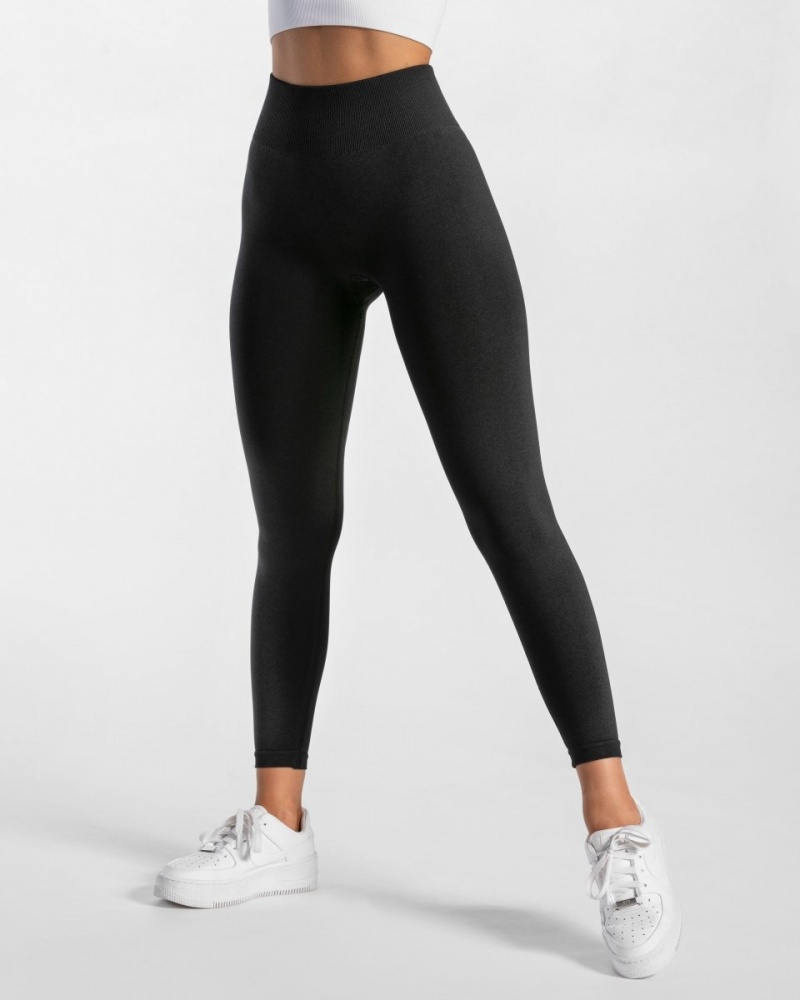 Black Teveo Timeless Scrunch Women's Leggings | UK-CRFD85912