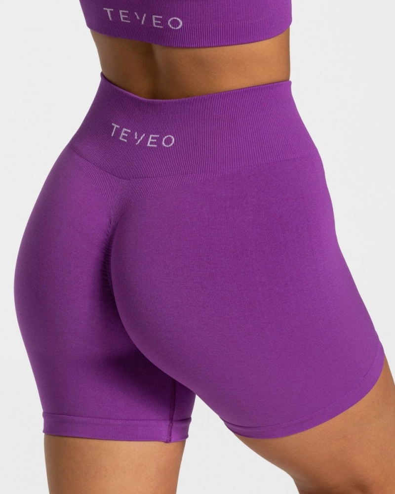 Blue Purple Teveo Timeless Scrunch Women's Shorts | UK-OQGY70253