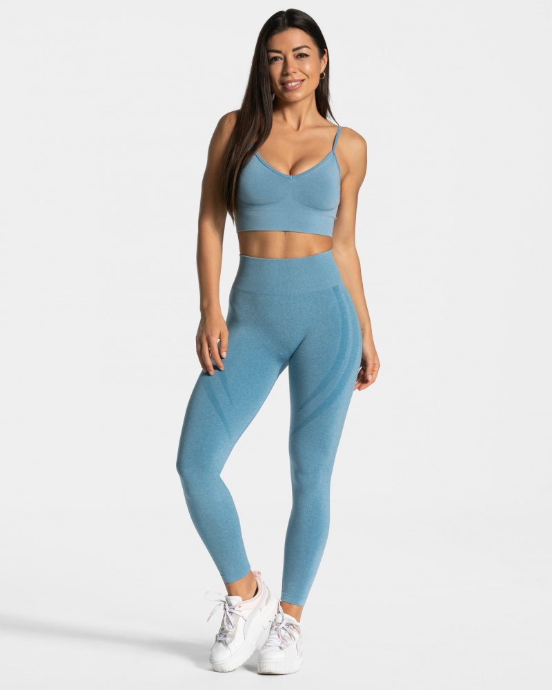 Blue Teveo Evolution V2 Women's Leggings | UK-XWEQ02983