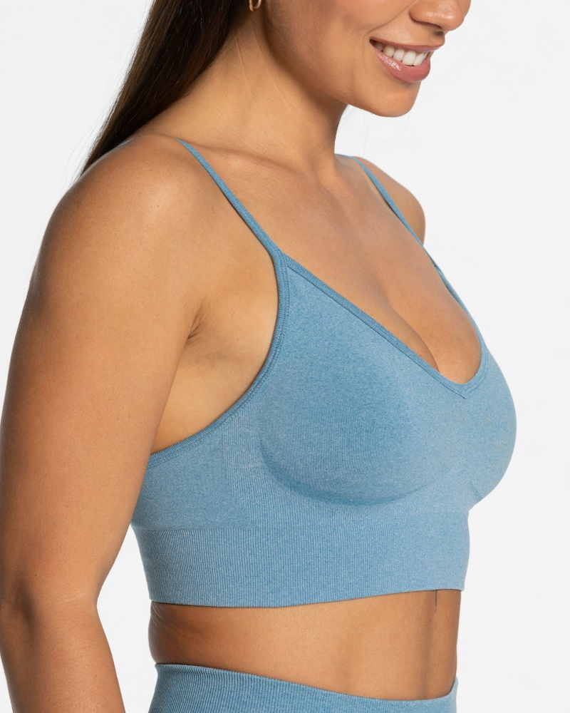 Blue Teveo Evolution V2 Women's Sports Bra | UK-OXAQ25381