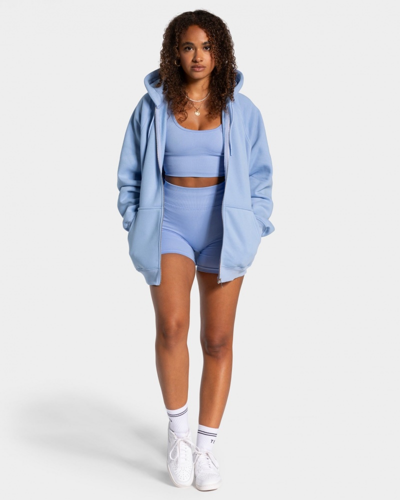 Blue Teveo Statement Oversized Women's Jacket | UK-VYOF25608