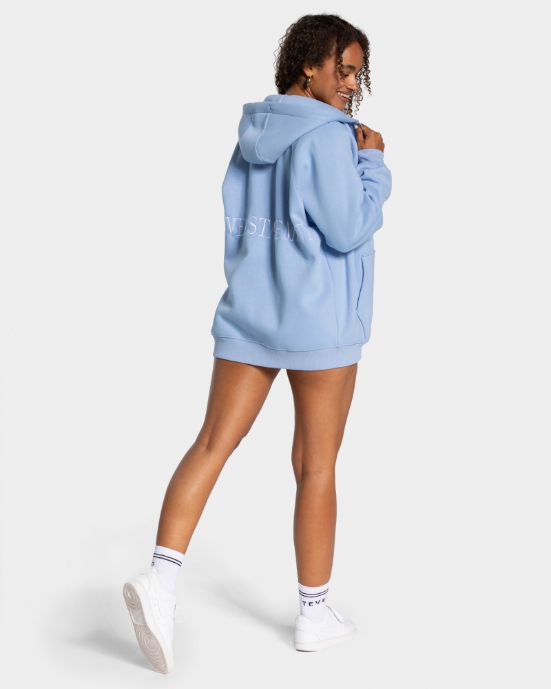 Blue Teveo Statement Oversized Women's Jacket | UK-VYOF25608