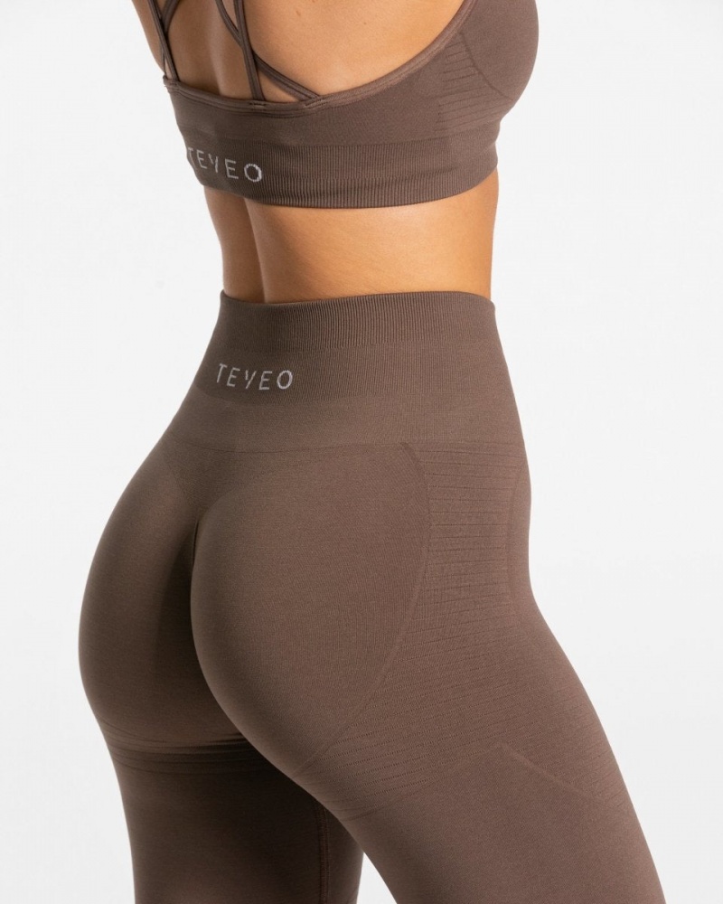 Brown Teveo True Women's Leggings | UK-QTAV92486