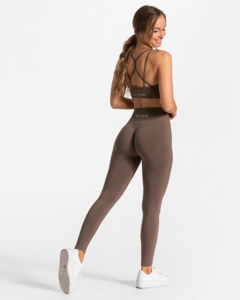 Brown Teveo True Women's Leggings | UK-QTAV92486