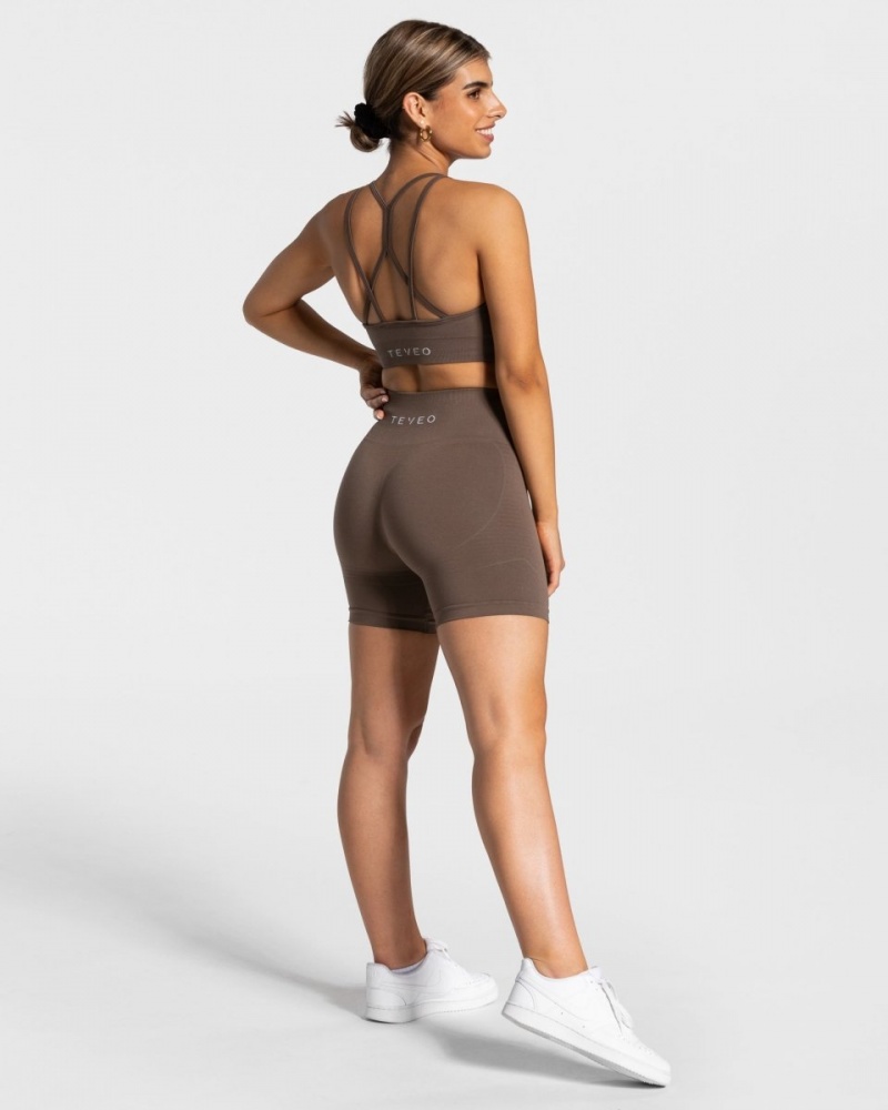 Brown Teveo True Women's Shorts | UK-WXPB68749