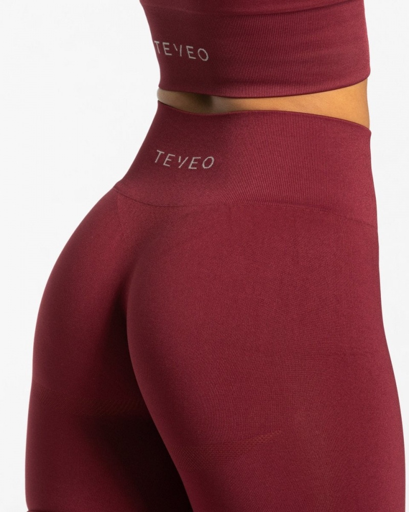 Burgundy Teveo Classy Women's Shorts | UK-HYKC65094