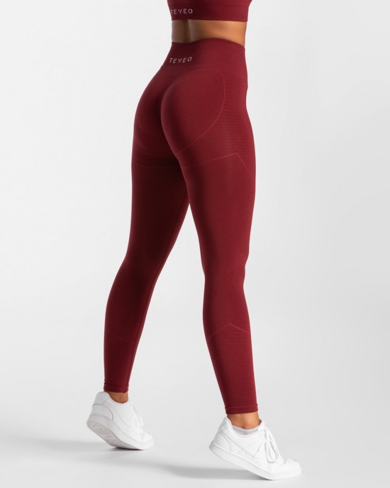 Burgundy Teveo True Women's Leggings | UK-KAGM46719