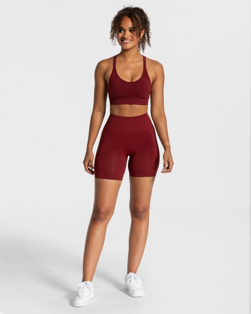 Burgundy Teveo True Women's Shorts | UK-IJPQ36241