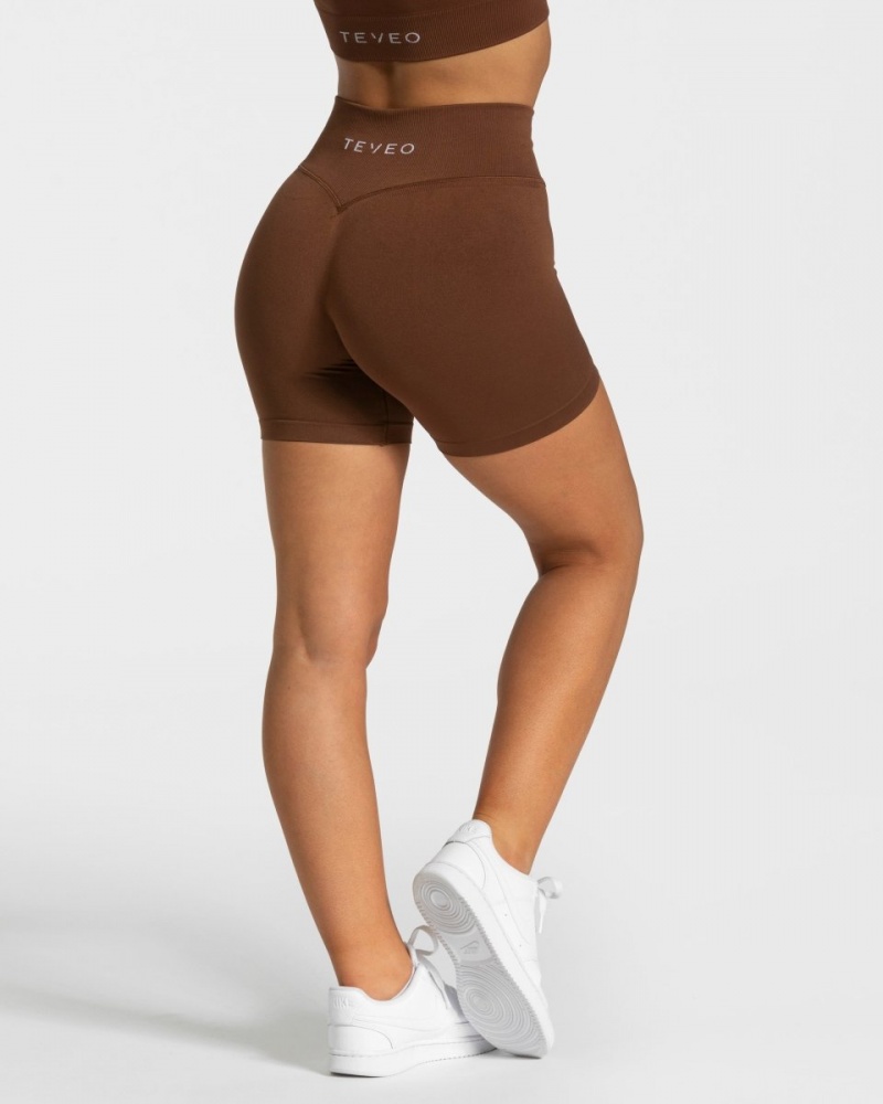 Chocolate Teveo Sensation Mini Women's Shorts | UK-KSUA26037