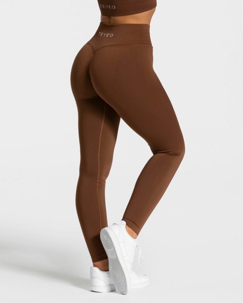 Chocolate Teveo Sensation Women's Leggings | UK-VOIA24637