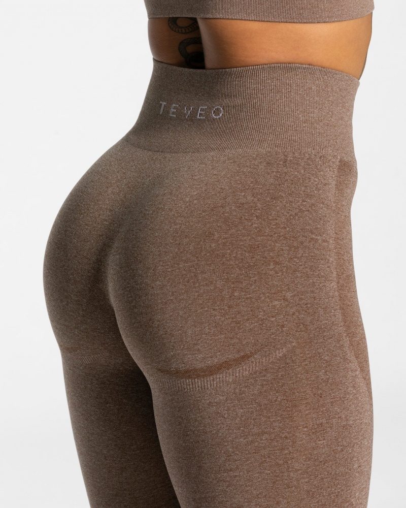 Coffee Teveo Evolution V2 Women's Leggings | UK-BHWO71534