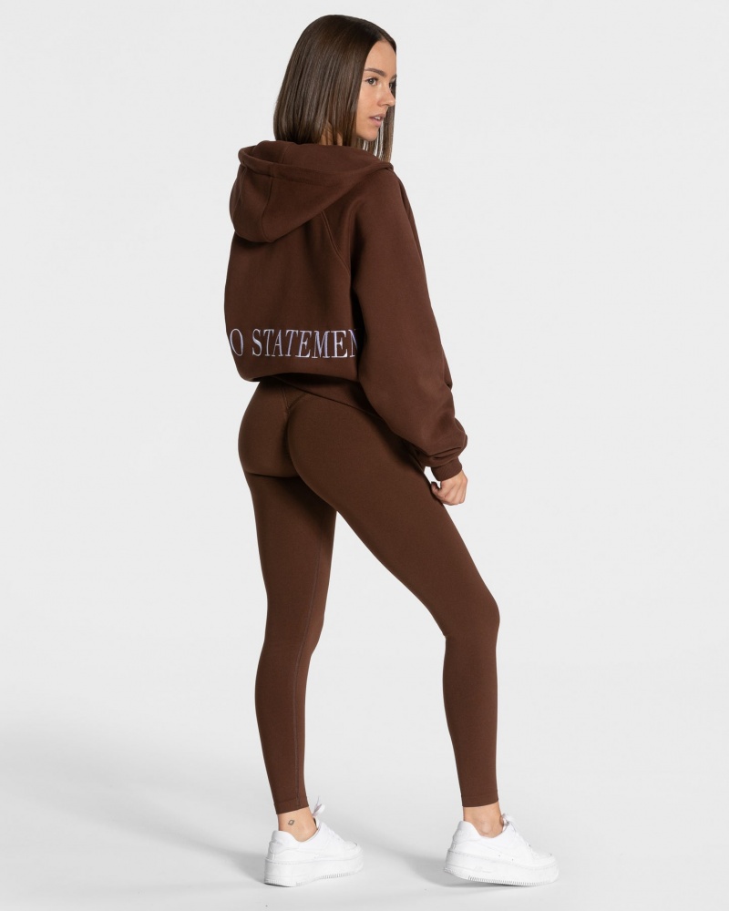 Coffee Teveo Statement Oversized Women's Jacket | UK-OXLY94768