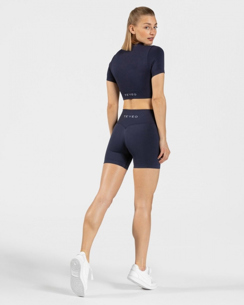 Dark Blue Teveo Sensation Mini Women's Shorts | UK-XEPD40975