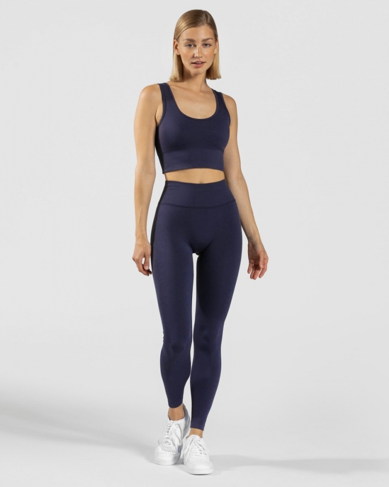 Dark Blue Teveo Sensation Women's Leggings | UK-DXVN08263