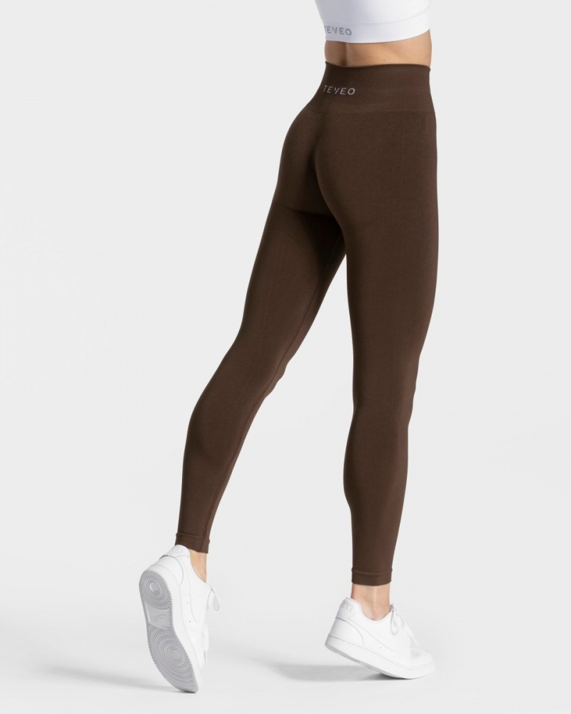 Dark Brown Teveo Classy Women's Leggings | UK-QTHR25937