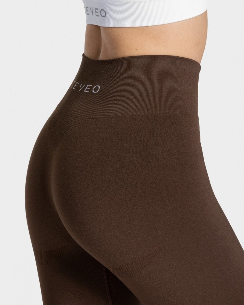 Dark Brown Teveo Classy Women's Leggings | UK-QTHR25937