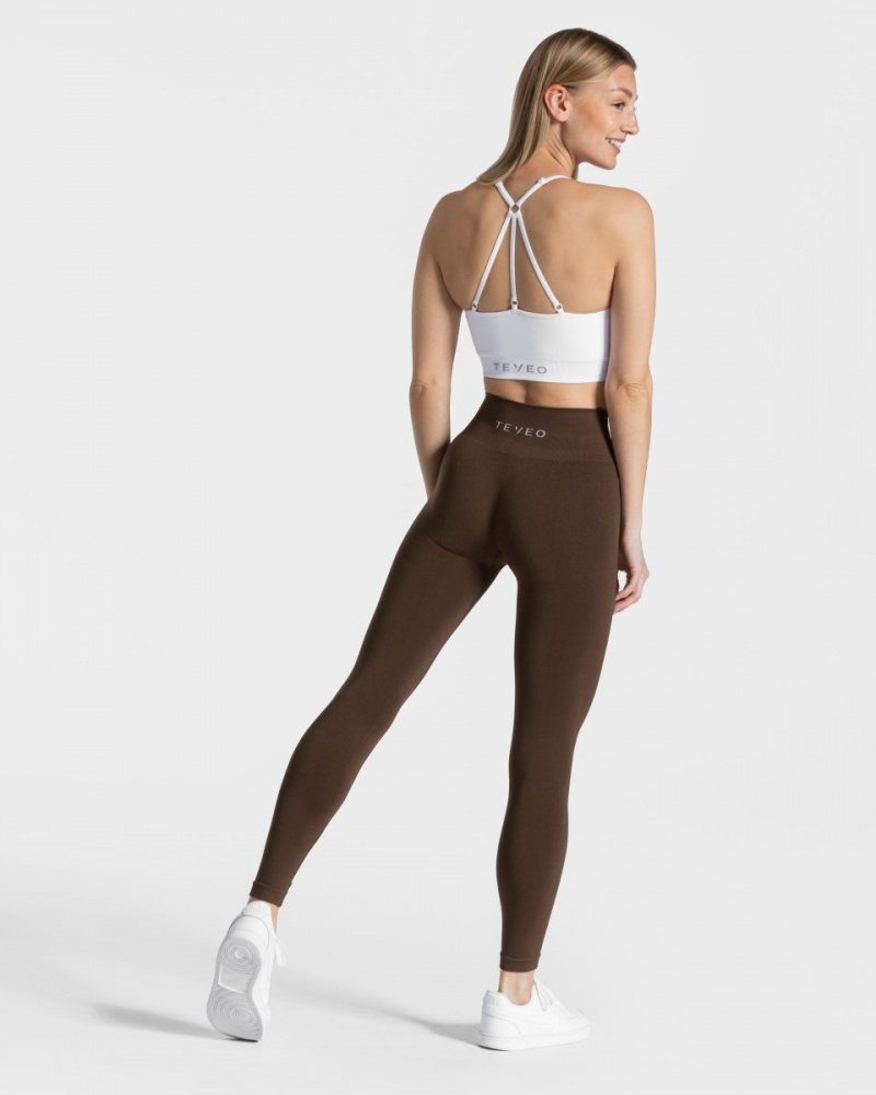 Dark Brown Teveo Classy Women's Leggings | UK-QTHR25937