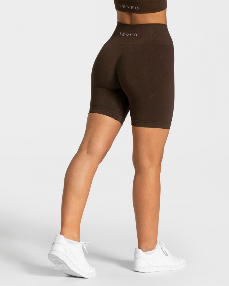 Dark Brown Teveo Classy Women's Shorts | UK-IPML64073