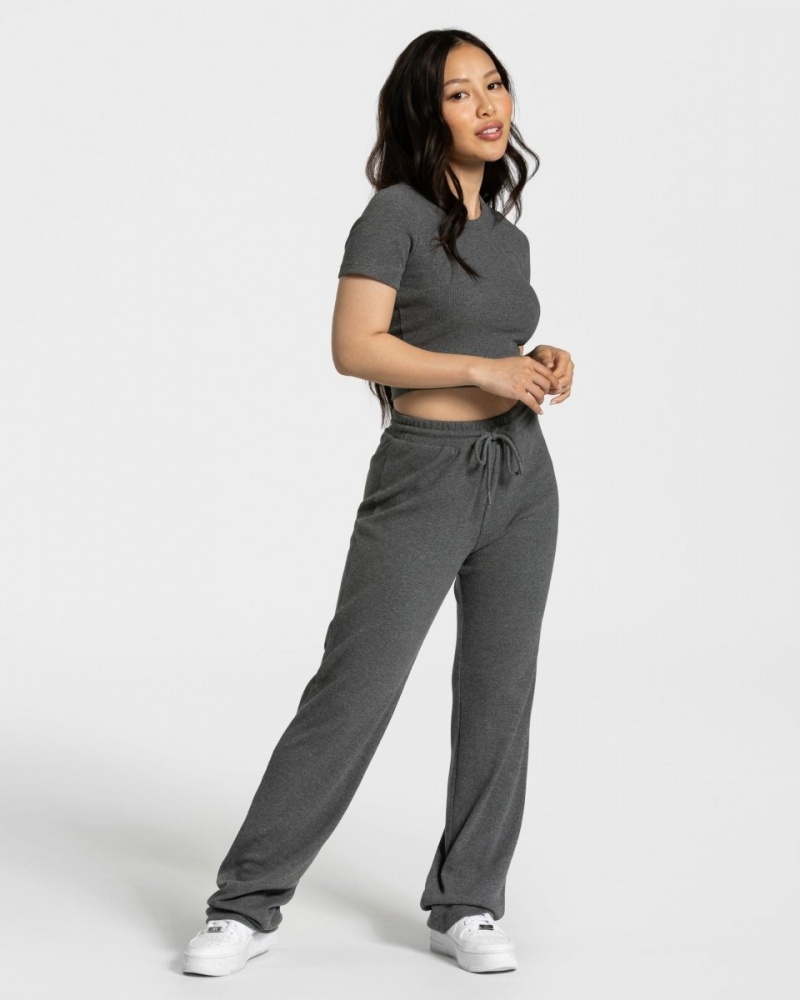 Dark Grey Teveo Lounge Pants Women's Leggings | UK-JSDY24987